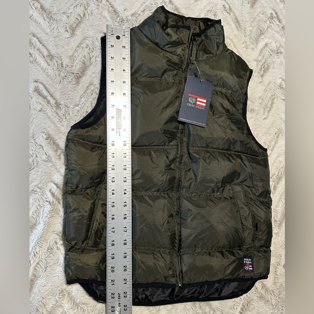 Phat Farm Puffer Vest Green Size Small NEW - Picture 8 of 9